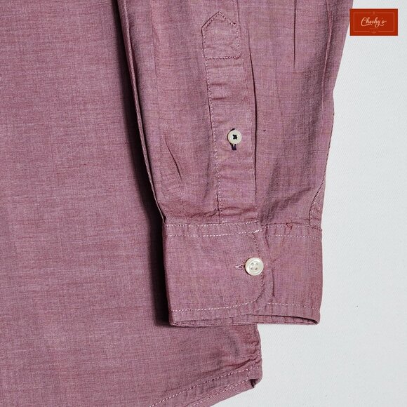 Tommy Hilfiger Long Sleeve Red Button Down Shirt Classic Fit Sz XL(ID50) - Picture 3 of 5